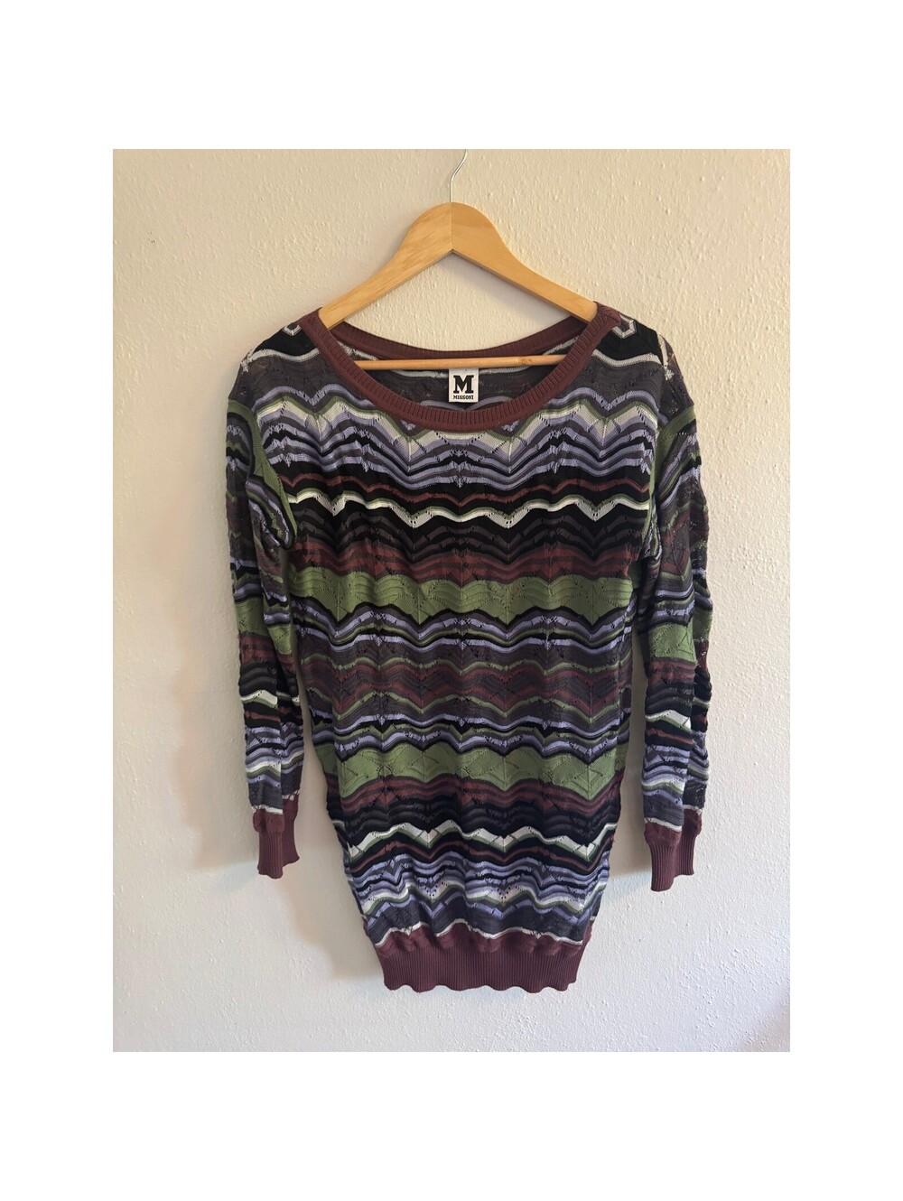 Missoni horizontal zig zag sweater